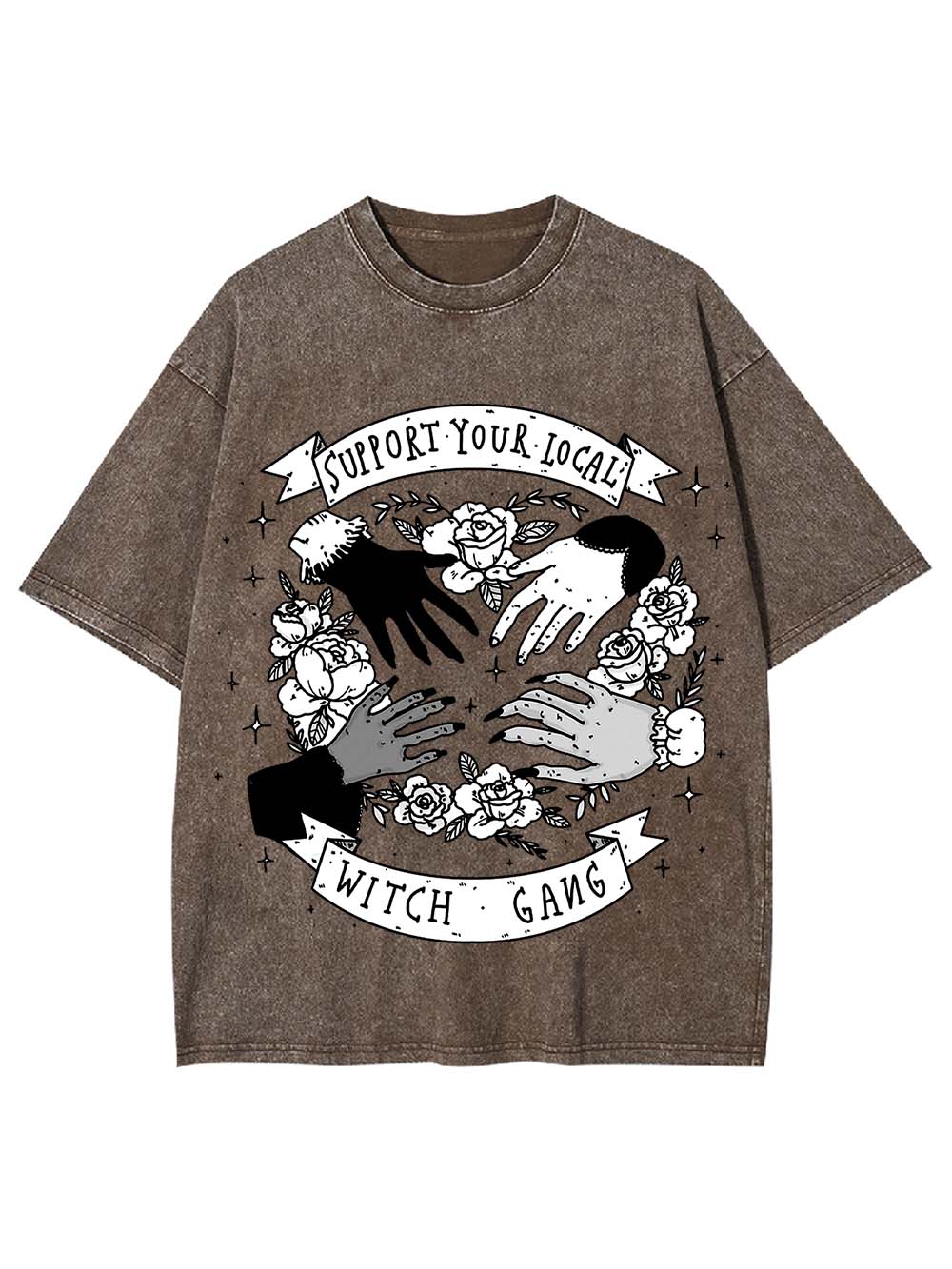 SUPPORT YOUR LOCAL WITCH GANG WASHED TSHIRT