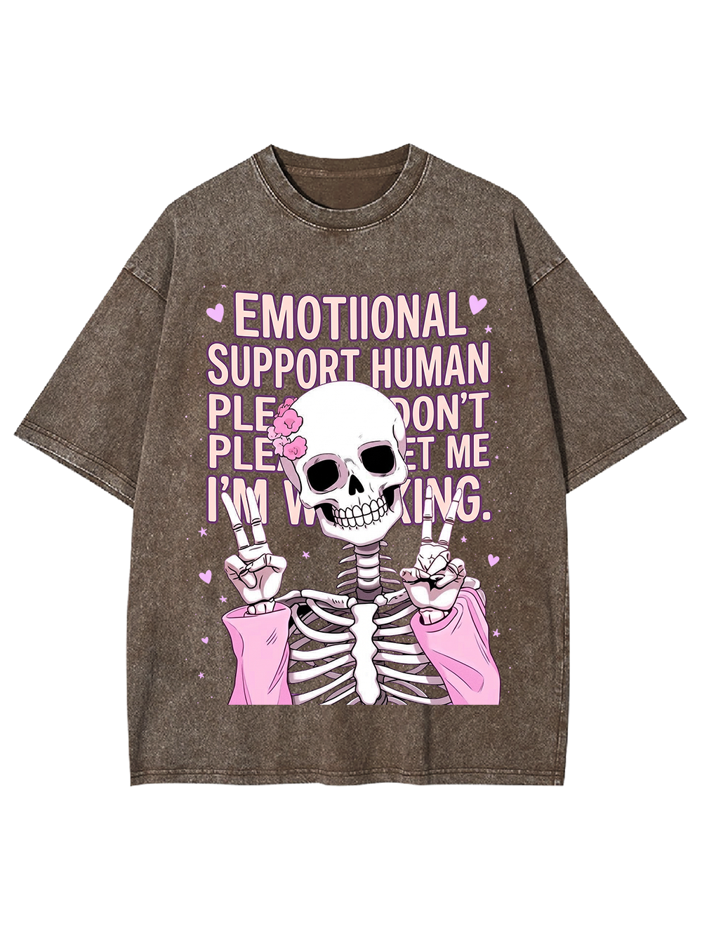 Emotional Support Human Washed Tshirt