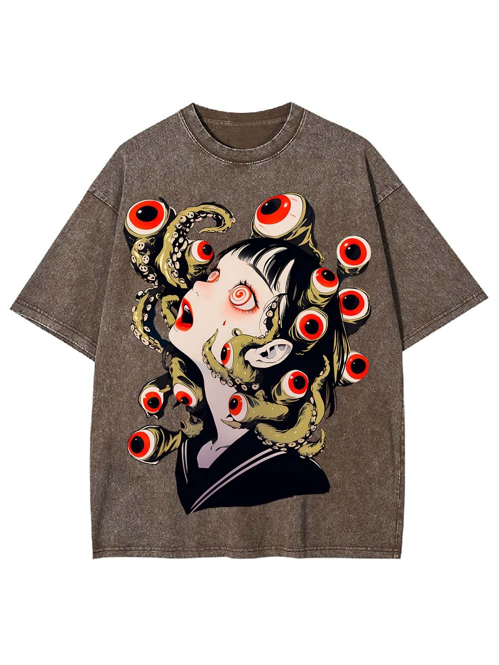 Eyes and Octopus Washed Tshirt
