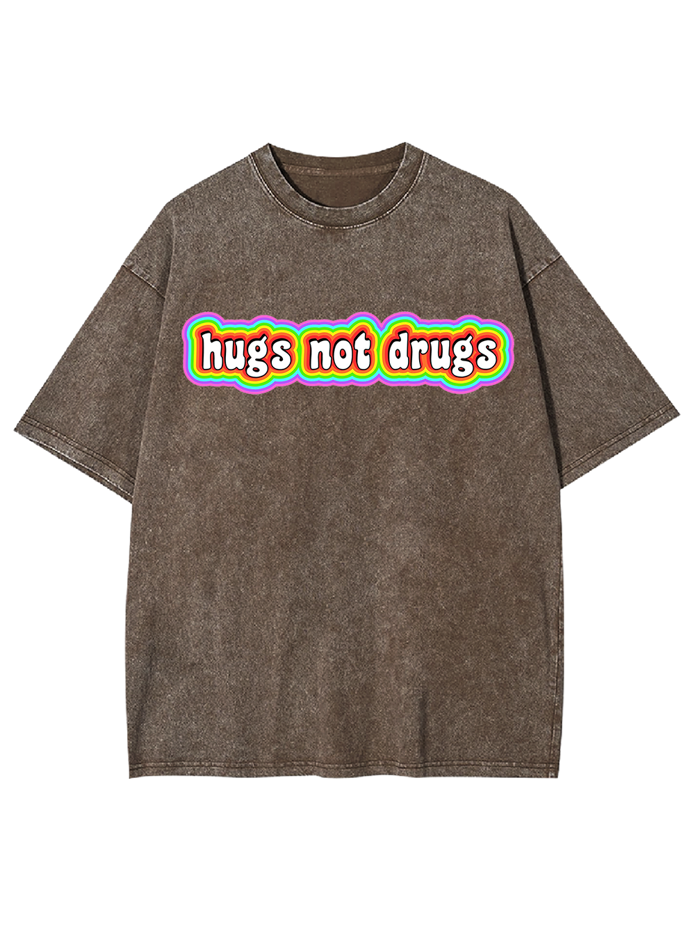Hugs Not Drugs Washed Tshirt