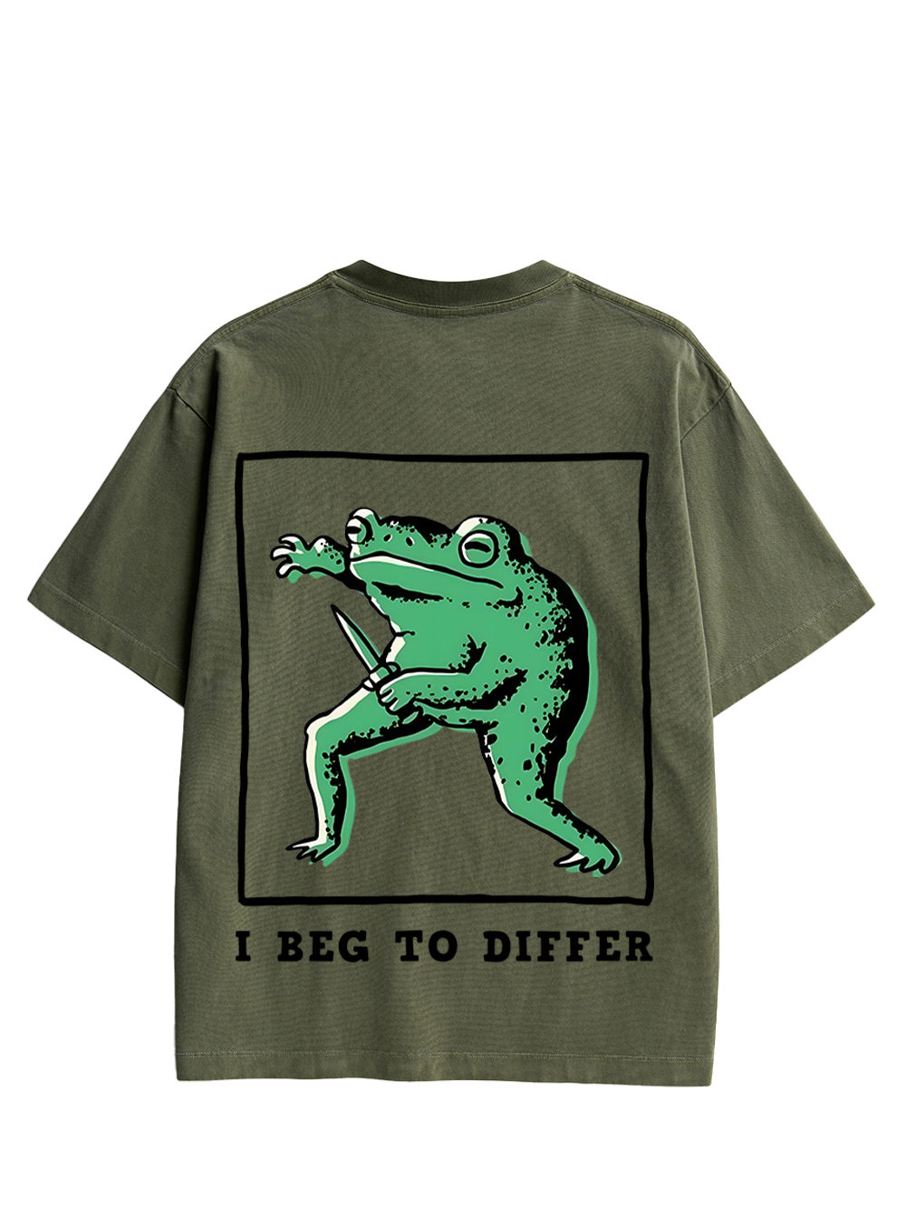 I BEG TO DIFFER DOUBLE SIDED PRINT WASHED TSHIRT