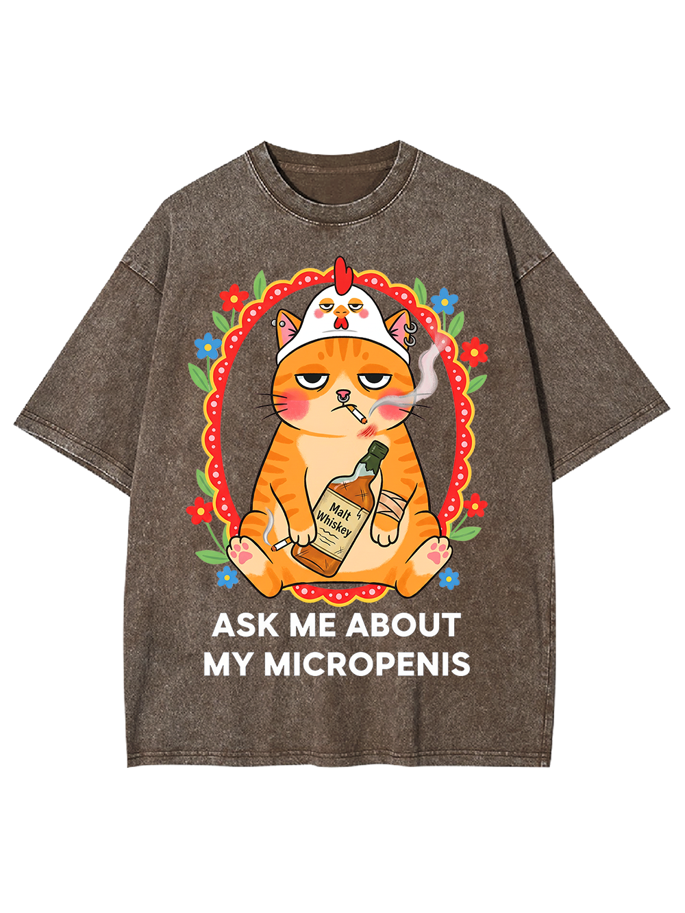 ASK ME ABOUT MY MICROPENIS WASHED TSHIRT