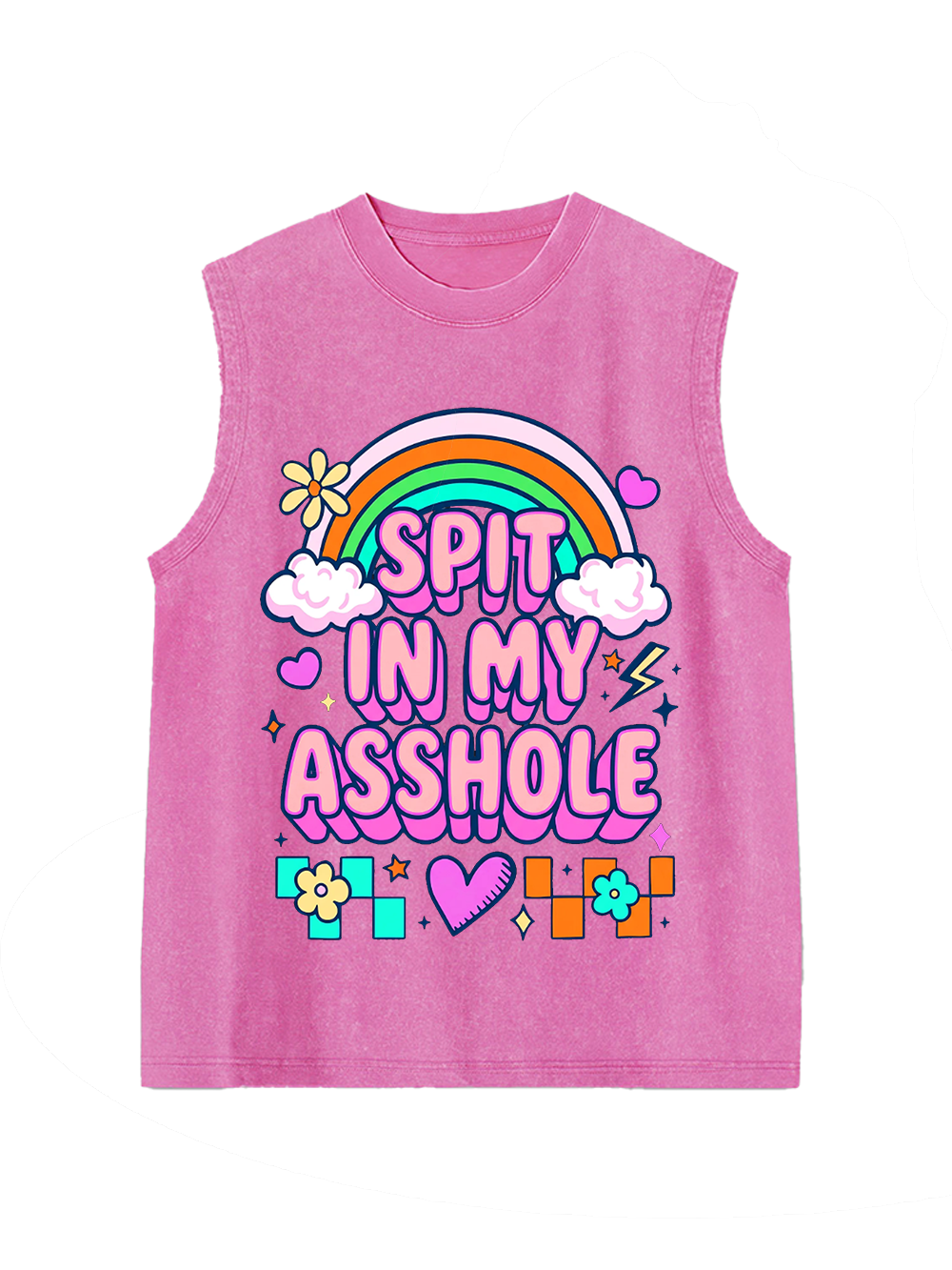 SPIT IN MY ASSHOLE WASHED TANK TOP