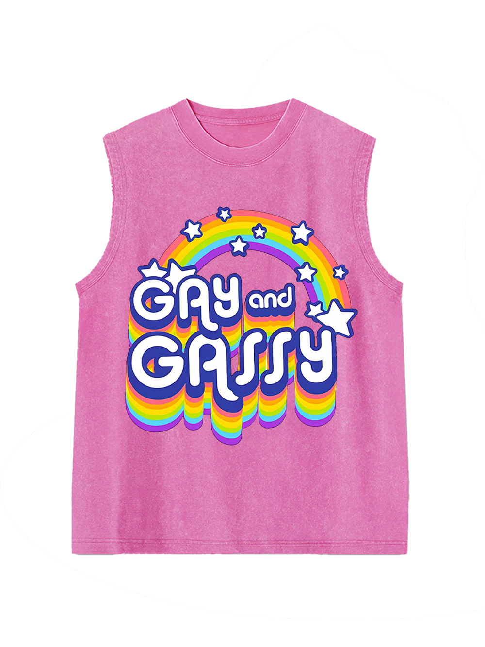 GAY AND GASSY WASHED TANK TOP
