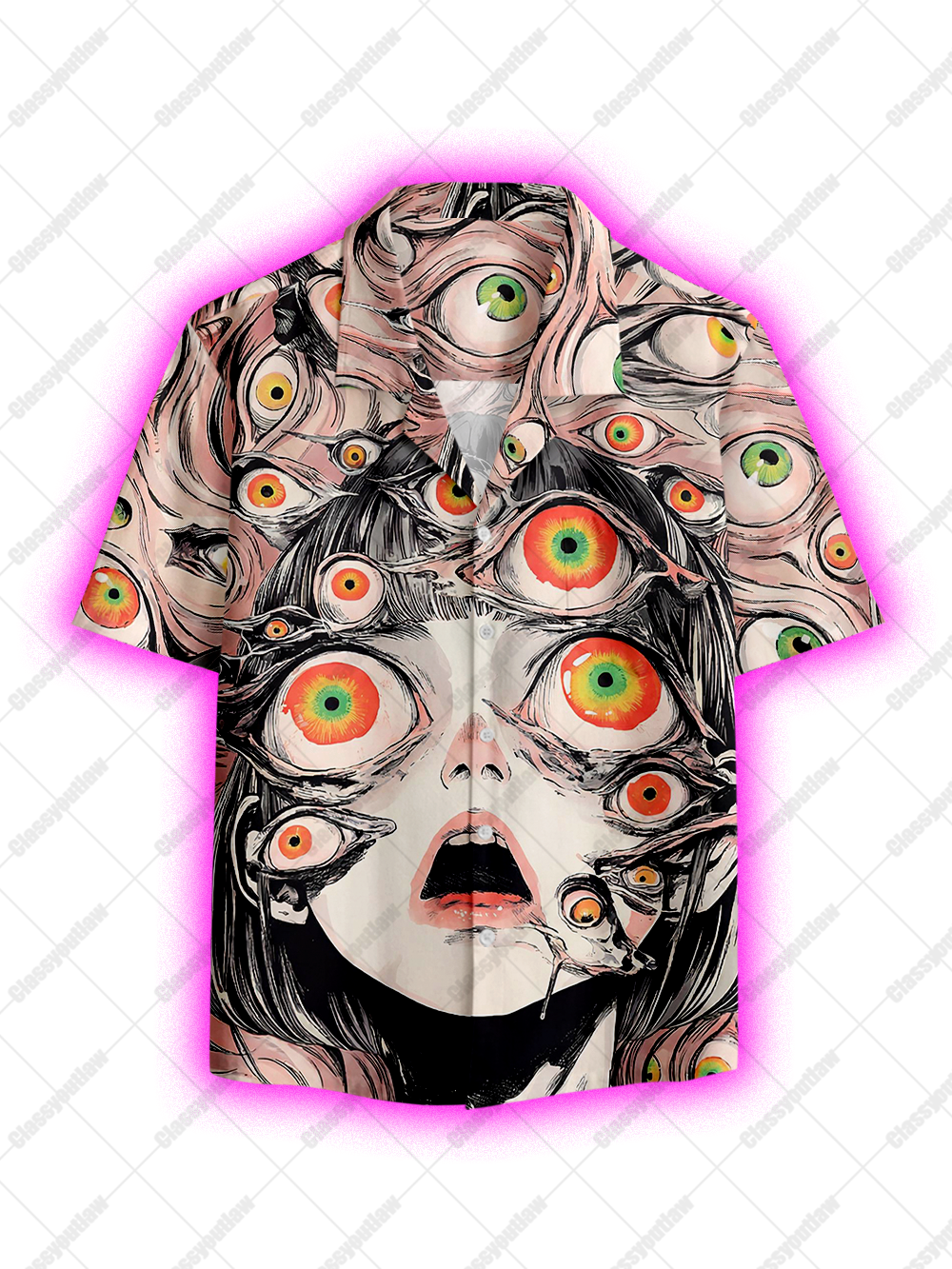 MULTITUDE Of GAZES BUTTON UP POCKET SHIRT
