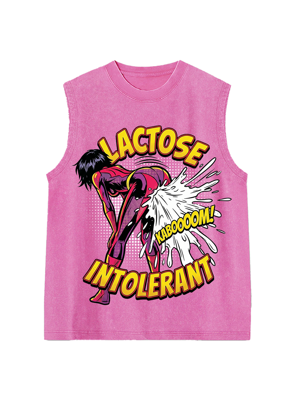 LACTOSE INTOLERANT WASHED TANK TOP