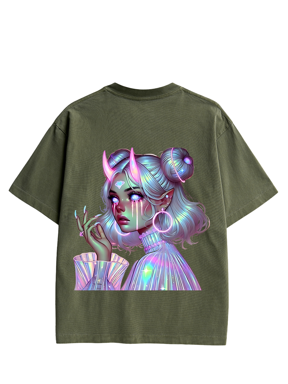 NEON DREAMSCAPE DOUBLE SIDED PRINT WASHED TSHIRT