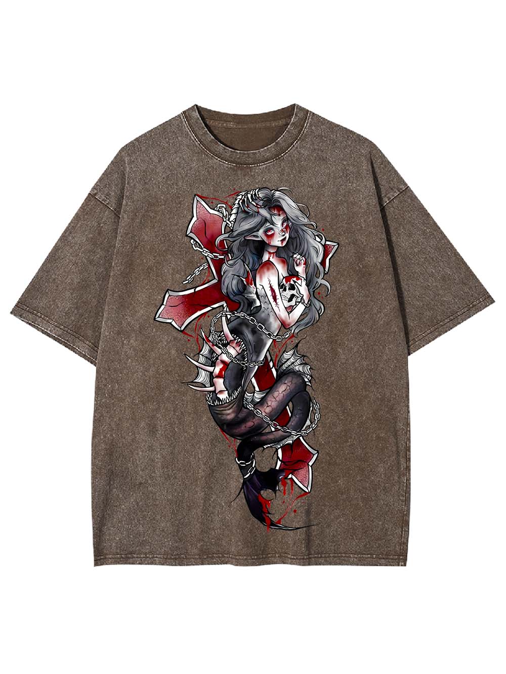 Siren of the Crimson Cross Washed Tshirt