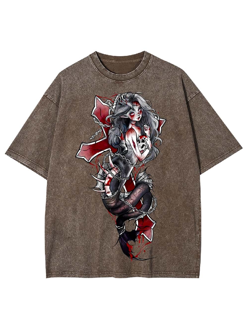 Siren of the Crimson Cross Washed Tshirt