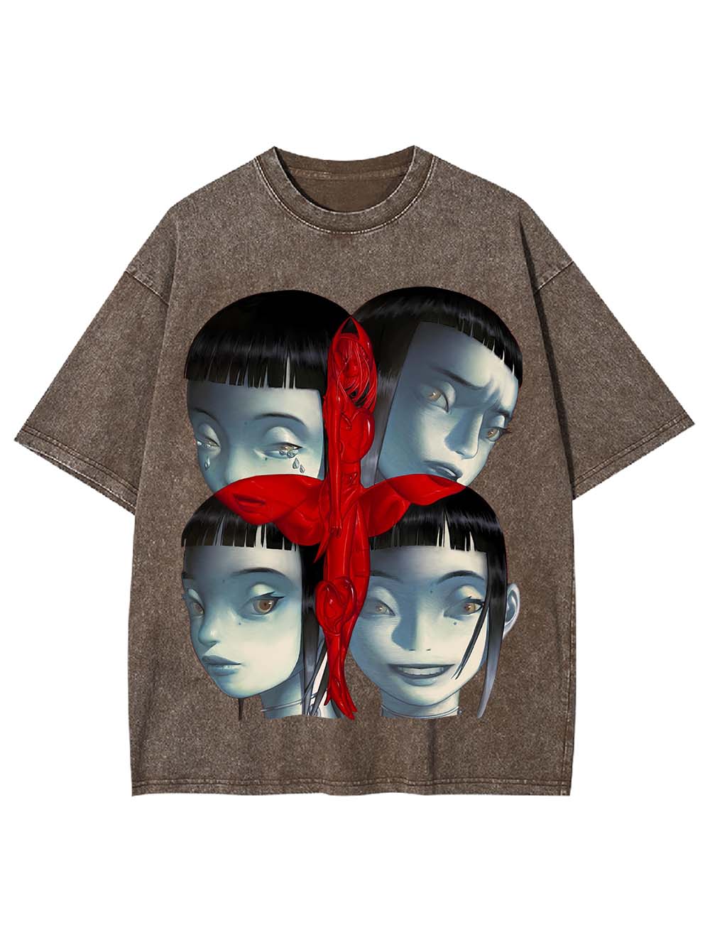 Faces of Duality Washed Tshirt