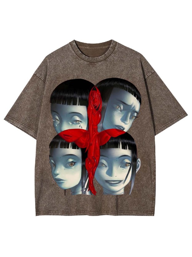 Faces of Duality Washed Tshirt