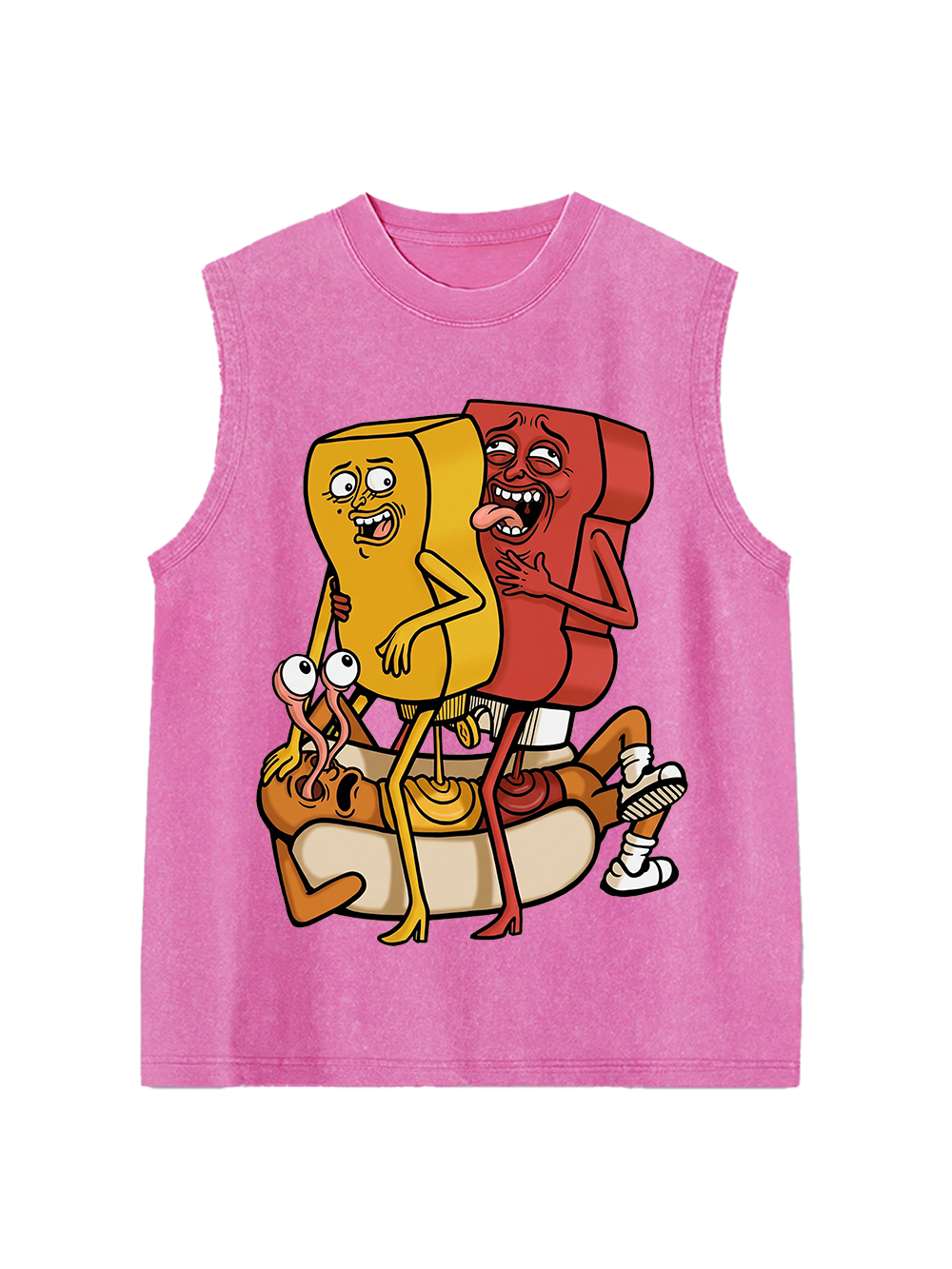 WEIRD FOOD ART WASHED TANK TOP