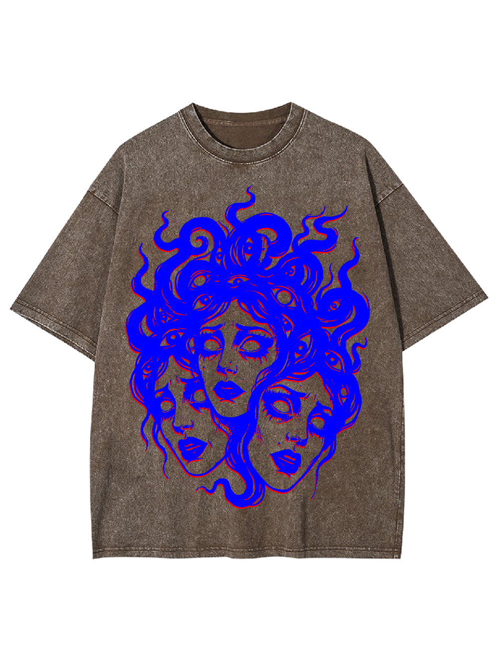 MEDUSA MULTI-FACE PSYCHIC HEAD WASHED TSHIRT
