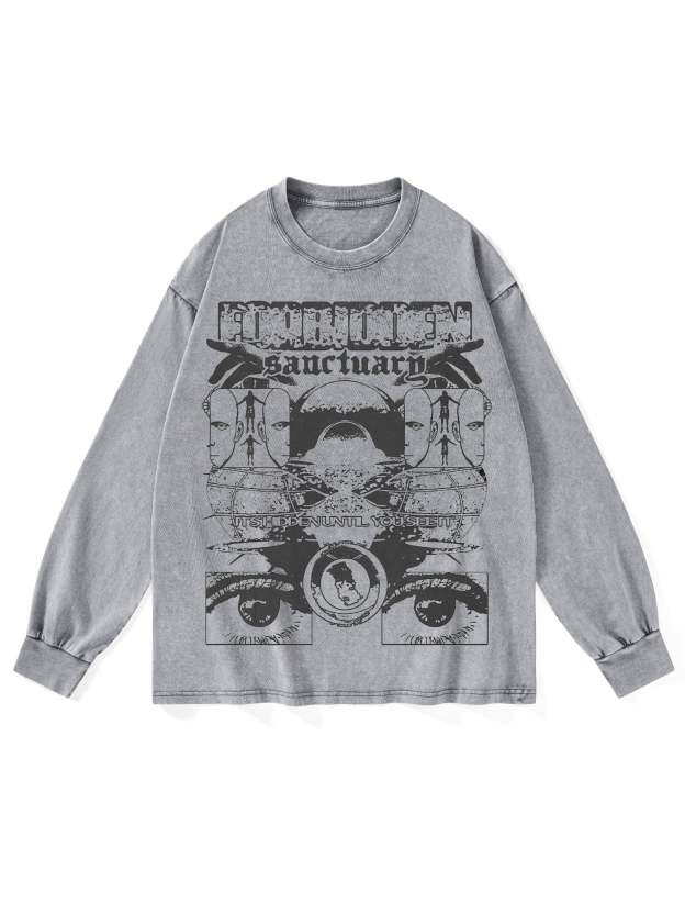 Sanctuarg Washed Long Sleeves-ClassyOutlaw