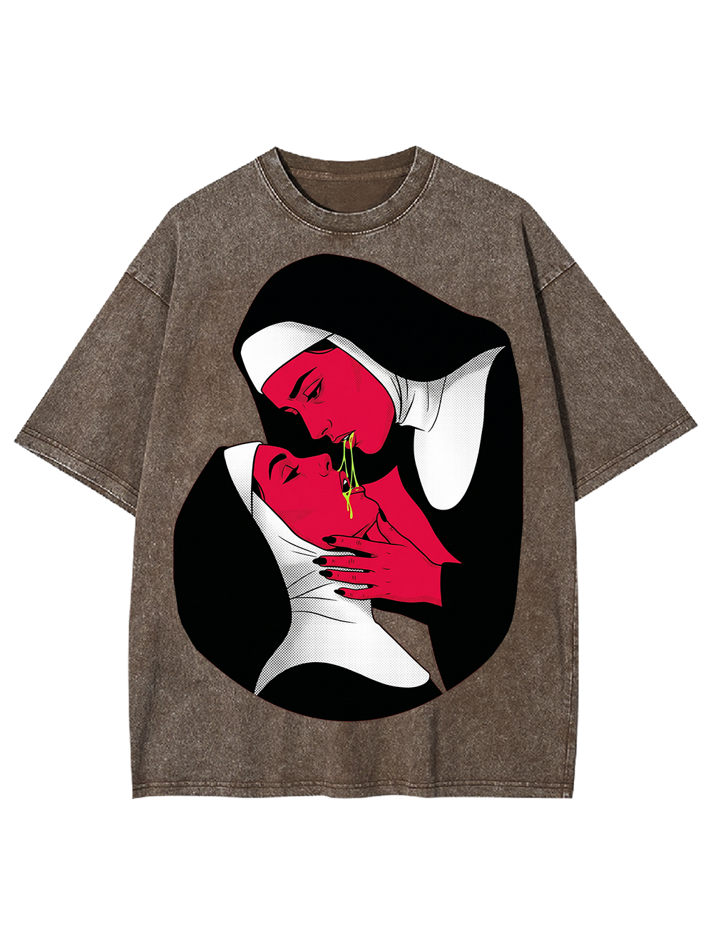 KISSING NUNS WASHED TSHIRT