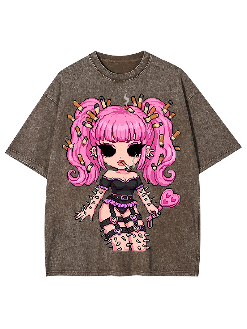 PUNK PINK DOLL WASHED TSHIRT