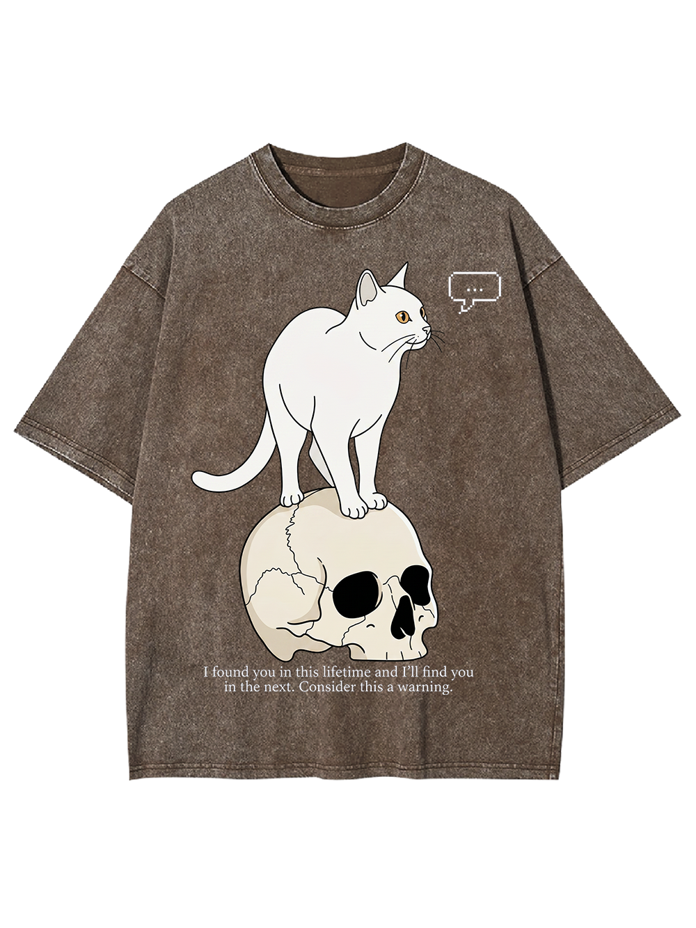 CAT OF MANY LIFETIMES WASHED TSHIRT