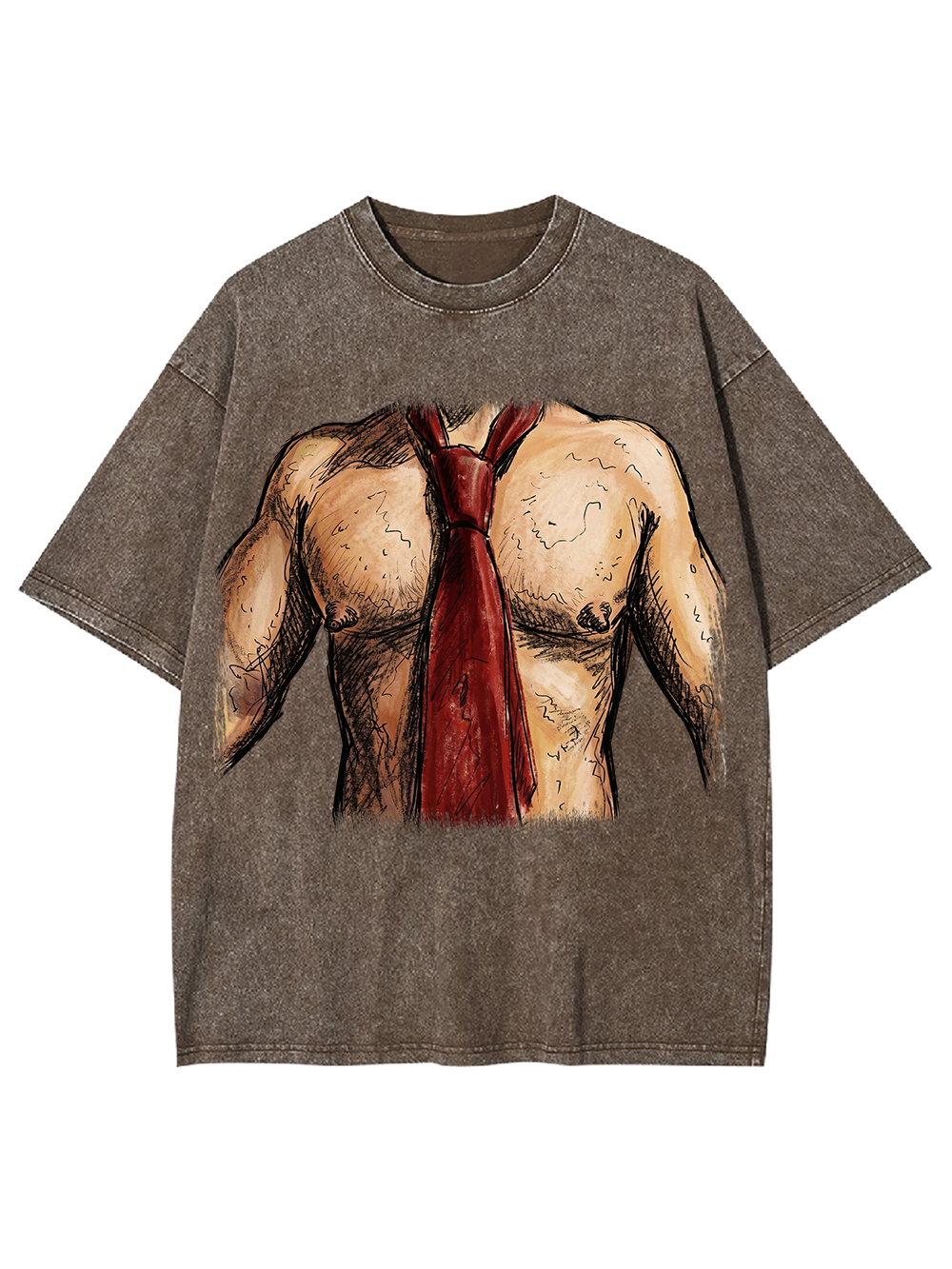 HEADLESS MUSCLE TORSO TIE WASHED TSHIRT