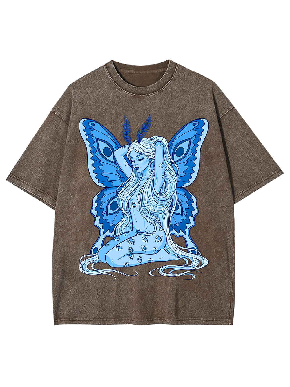 BLUE BUTTERFLY NYMPH WASHED TSHIRT