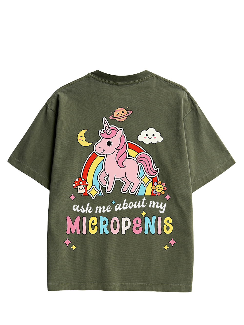 ASK ME ABOUT MY MICROPENIS DOUBLE SIDED PRINT WASHED TSHIRT