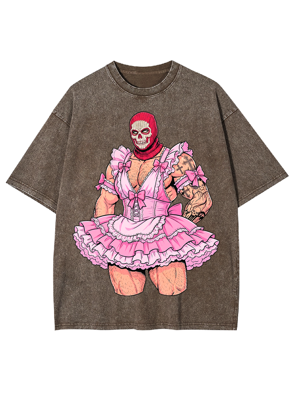 PINK MAID MUSCLE DADDY WASHED TSHIRT