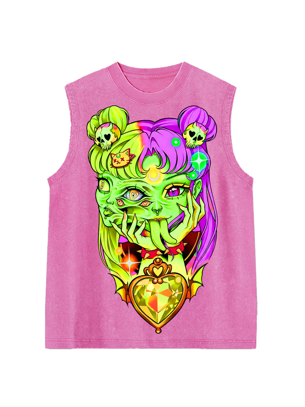 NEON DEMON GODDESS WASHED TANK TOP