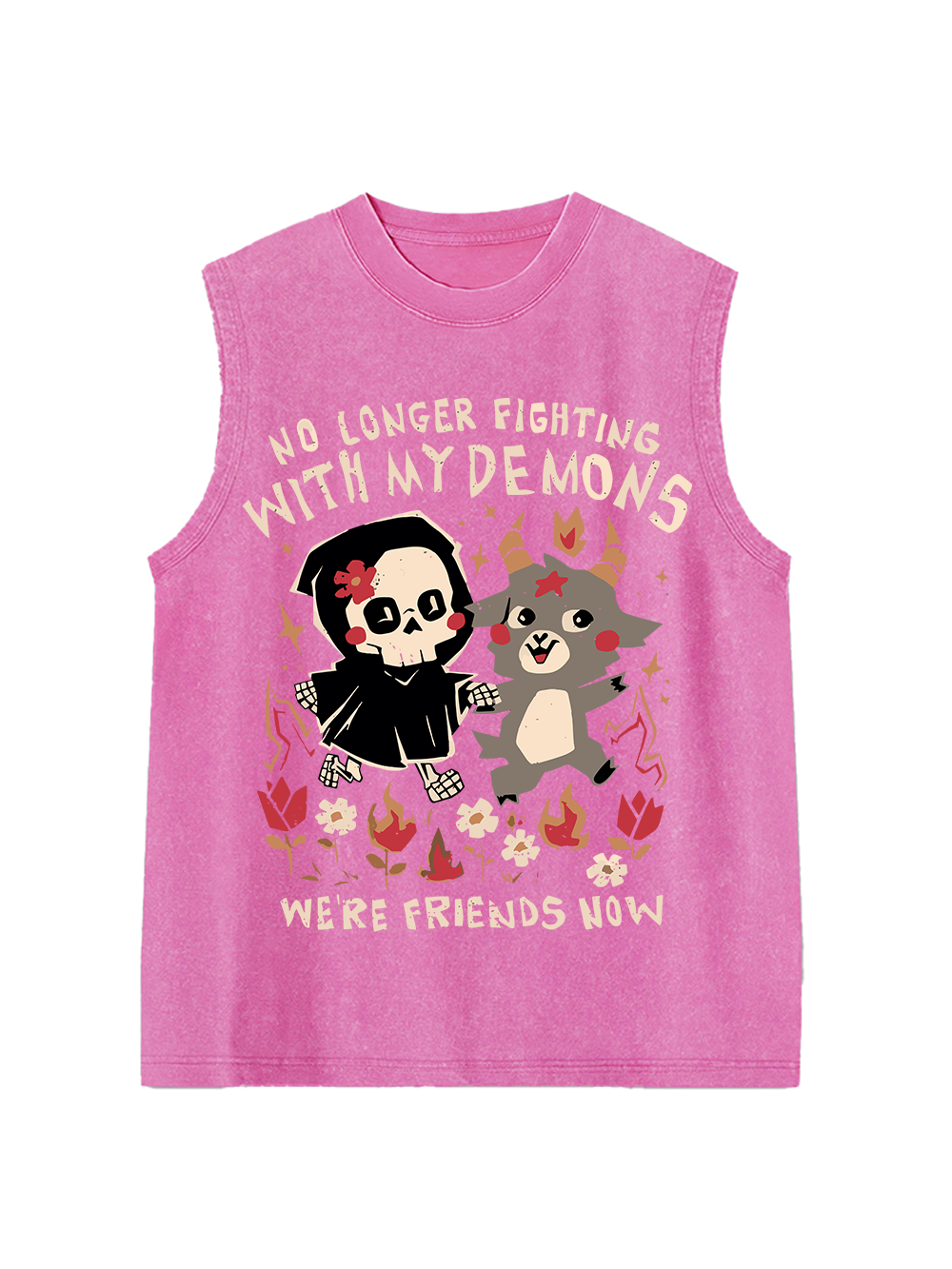 FRIENDS WITH MY DEMONS WASHED TANK TOP