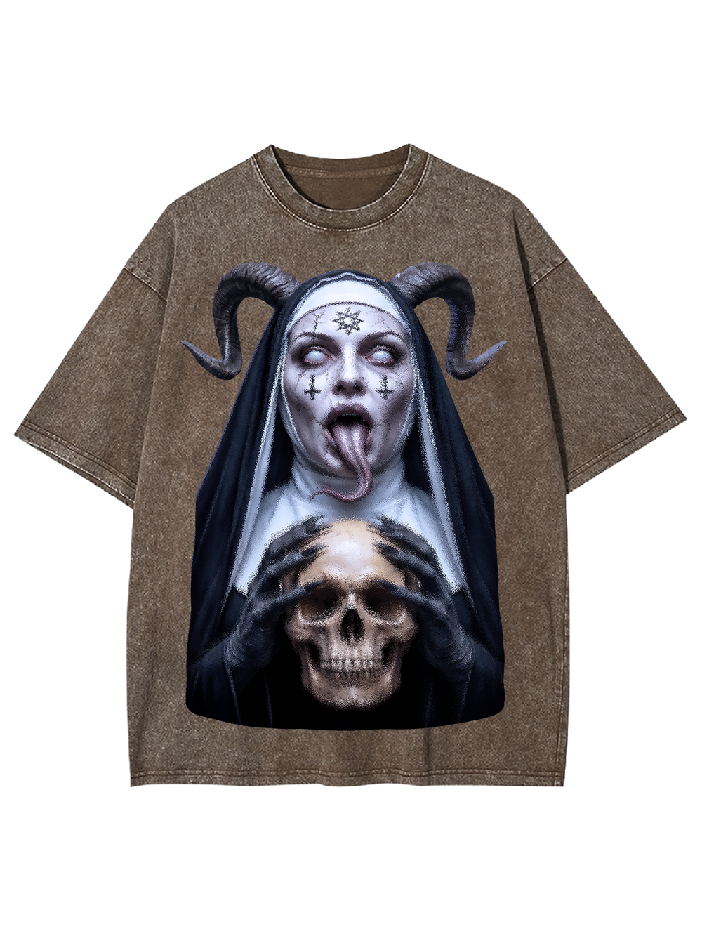 DARK NUN DEMON WASHED TSHIRT