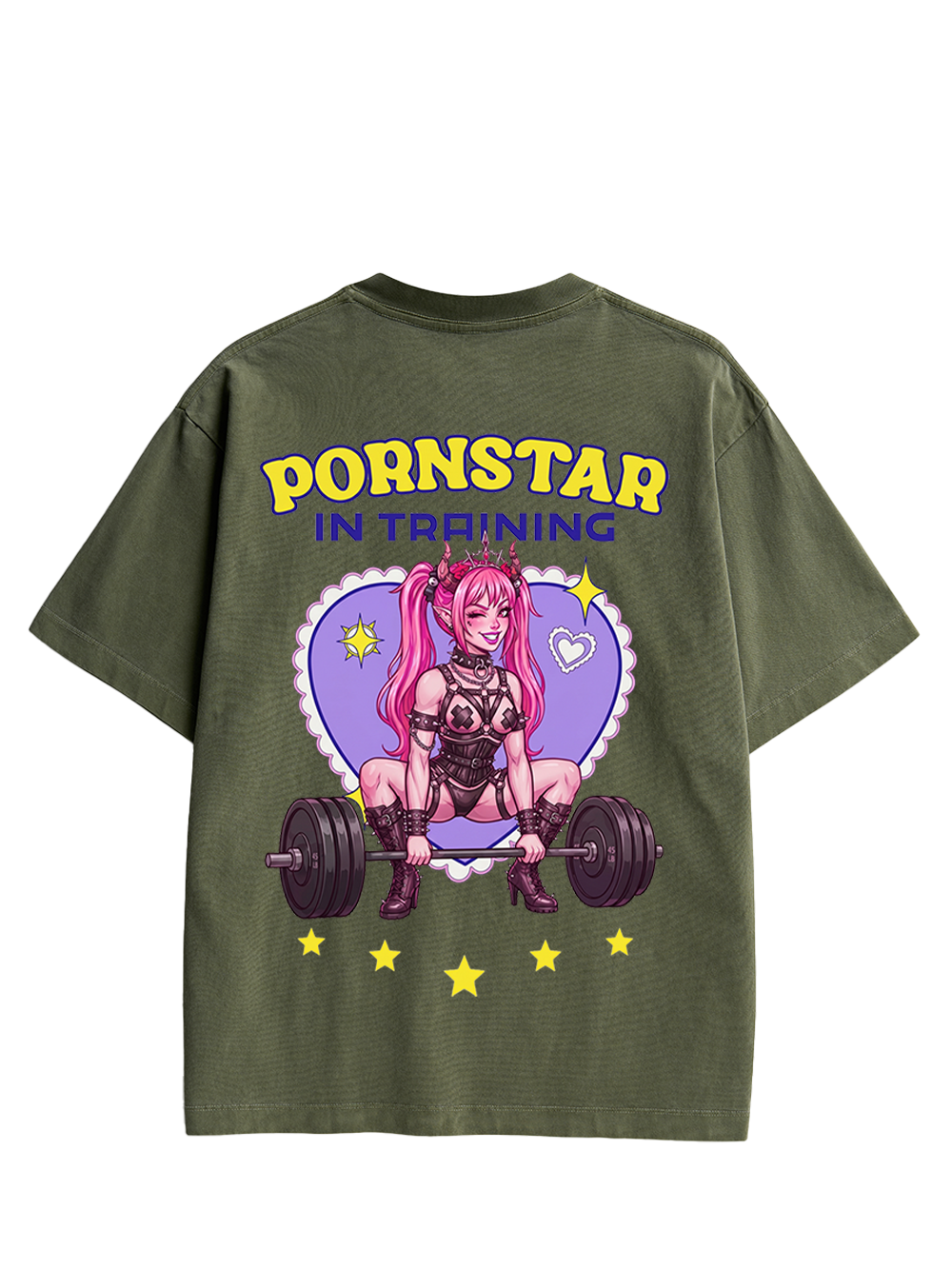 PORNSTAR IN TRAINING AAA DOUBLE SIDED PRINT WASHED TSHIRT