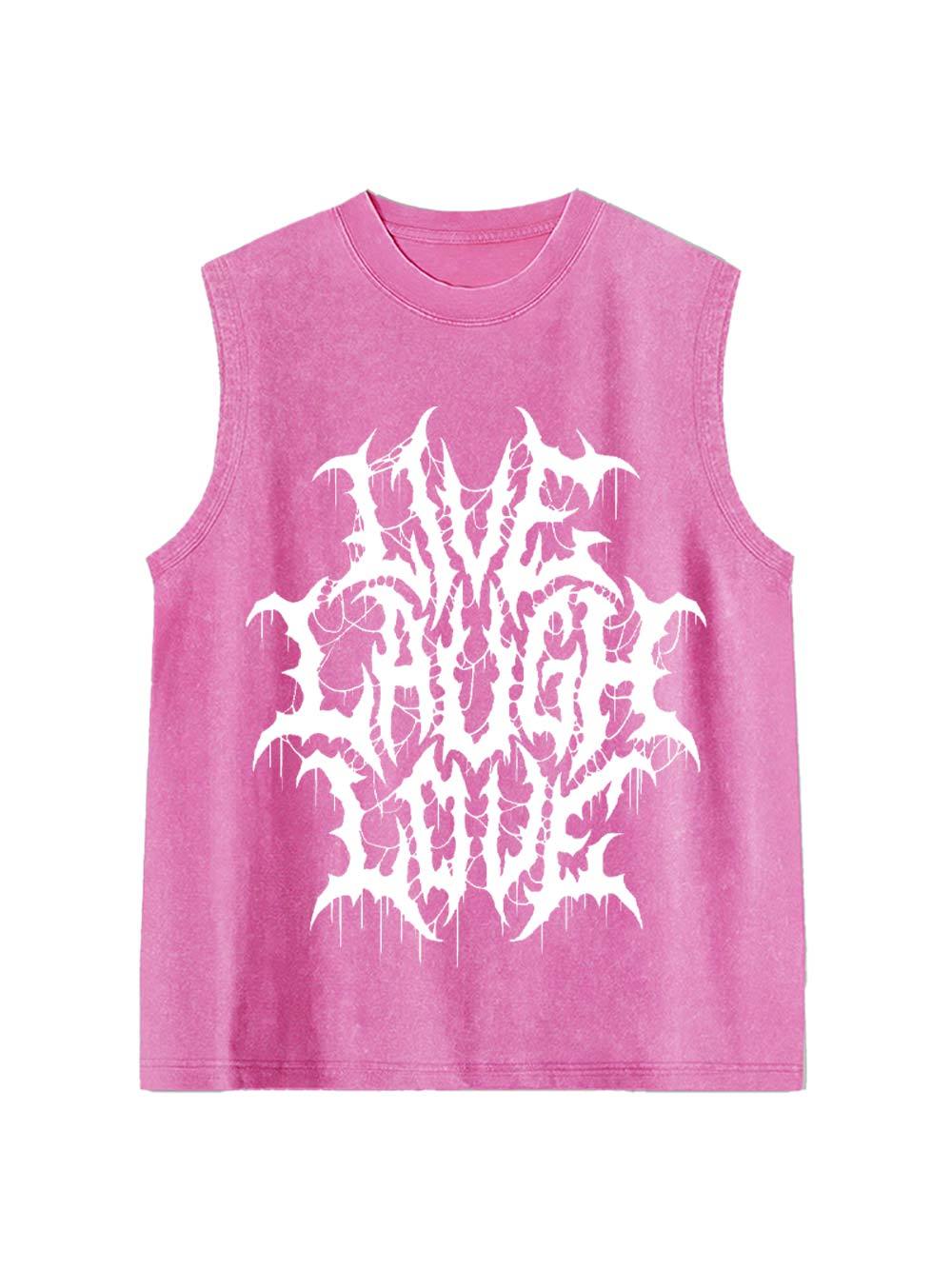 Live Laugh Love Washed Tank Top