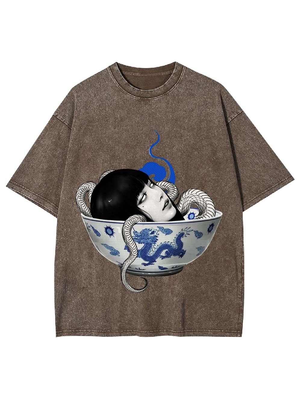 Snake Maiden in the Bowl Washed Tshirt
