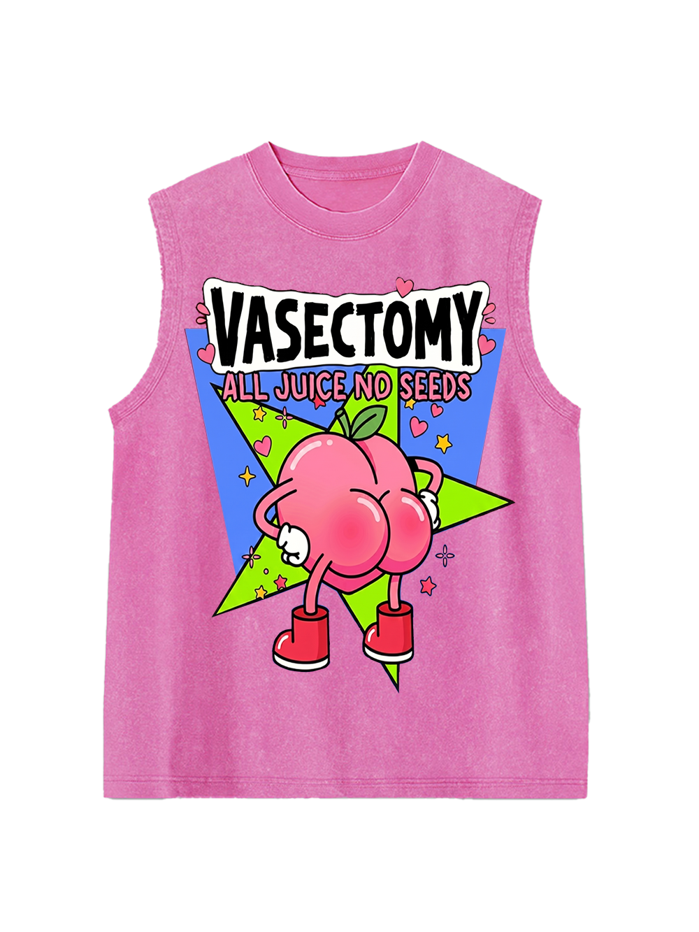 VASECTOMY ALL JUICE NO SEEDS WASHED TANK TOP