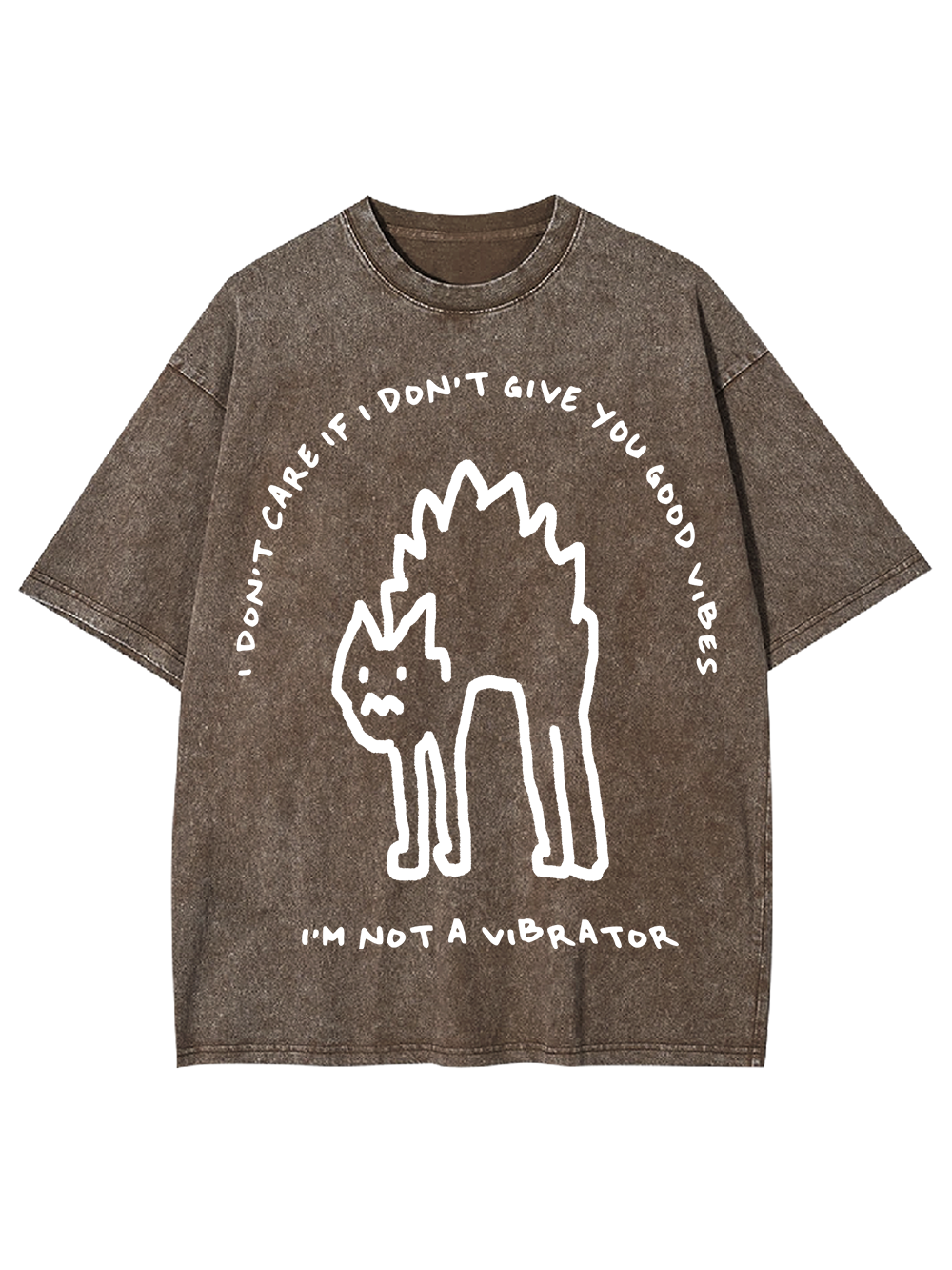 GOOD VIBES VIBRATOR CAT AAA WASHED TSHIRT