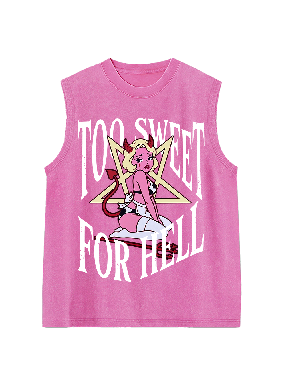 TOO SWEET FOR HELL WASHED TANK TOP