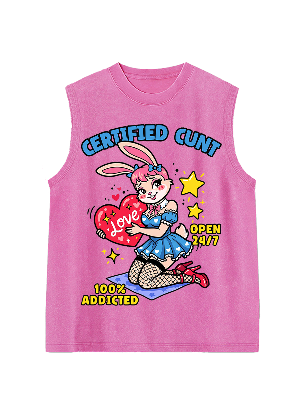 CERTIFIED CUNT WASHED TANK TOP