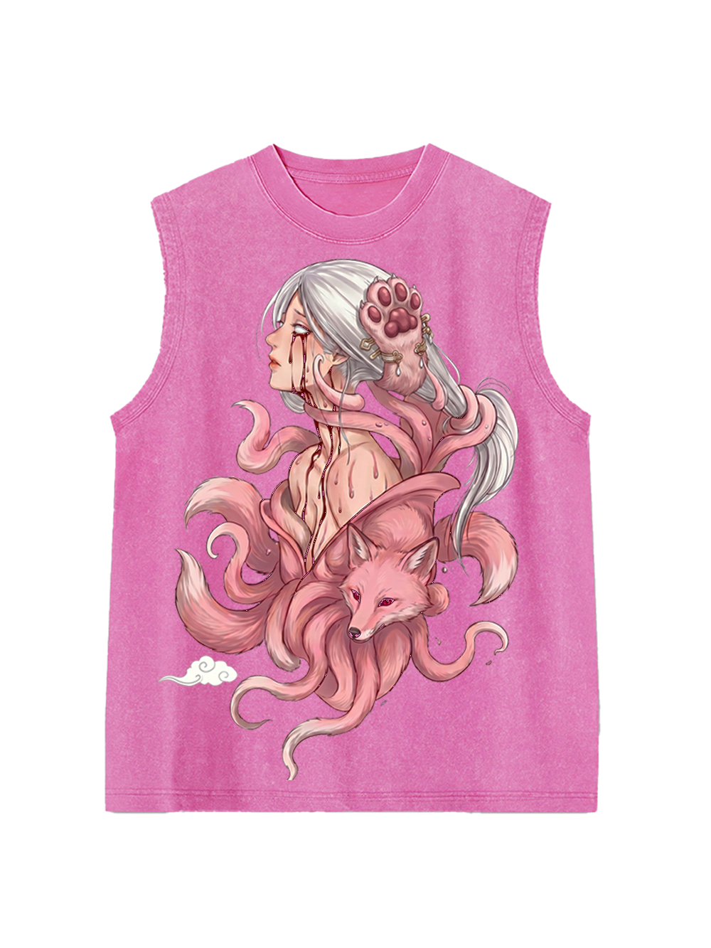 NINE-TAILED FOX GODDESS WASHED TANK TOP