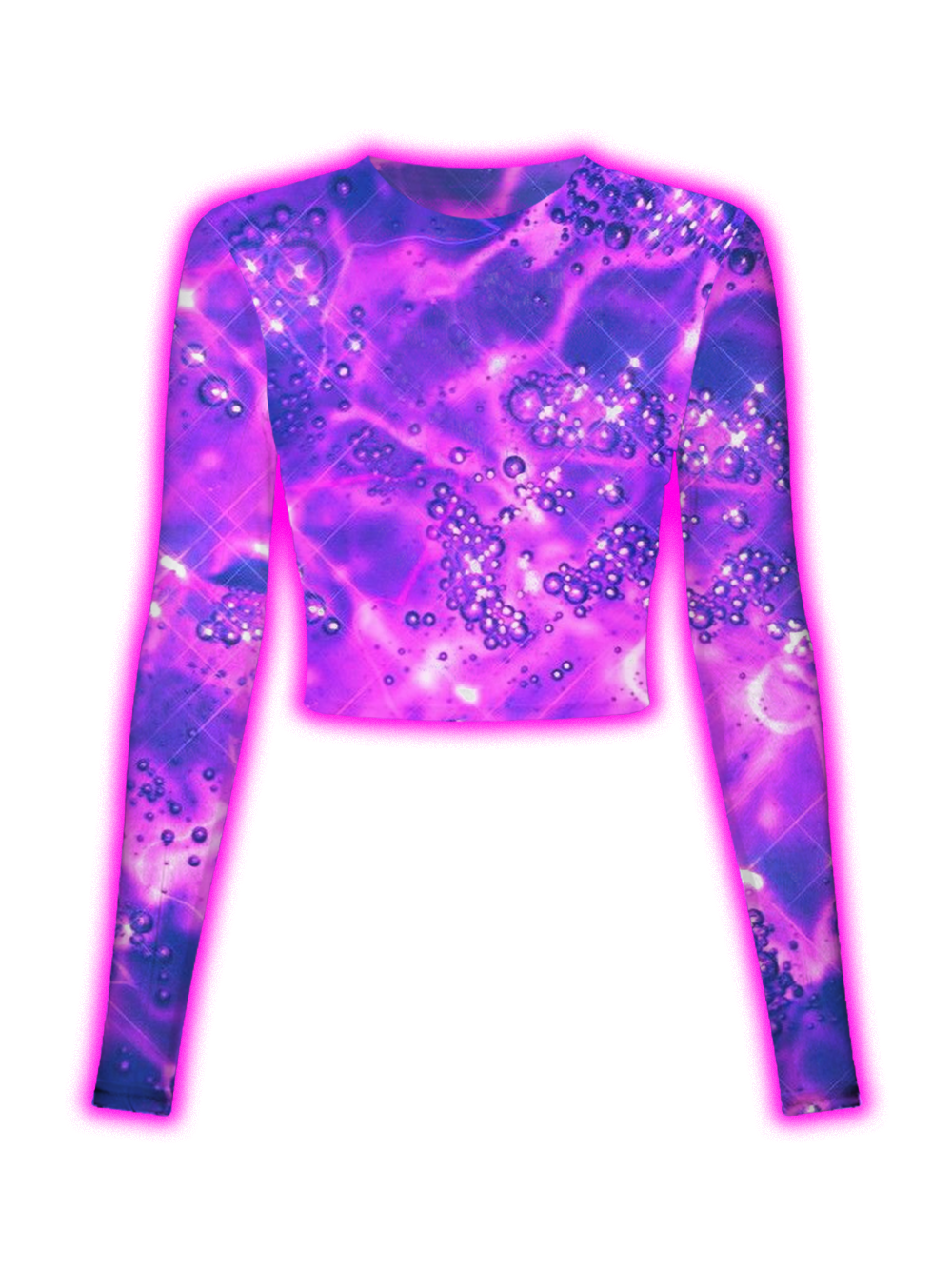 GALACTIC PURPLE BUBBLES MESH TOP