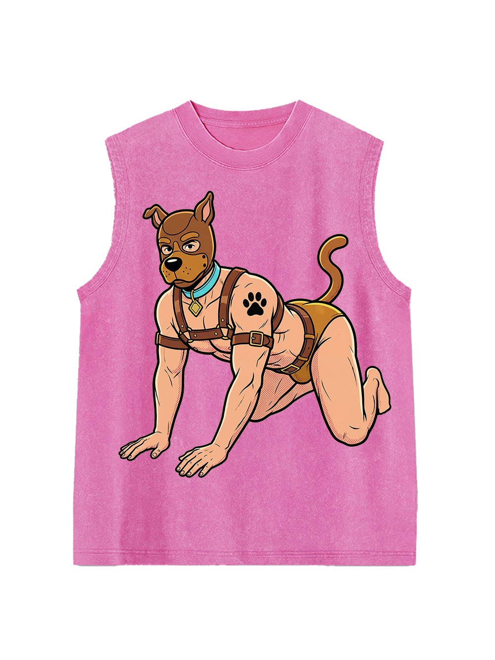 HUMAN PUP PLAY WASHED TANK TOP