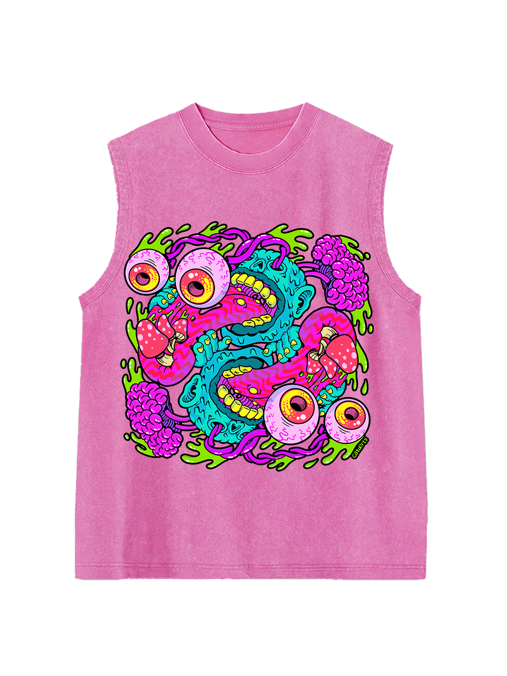 PSYCHEDELIC CHAOS WASHED TANK TOP