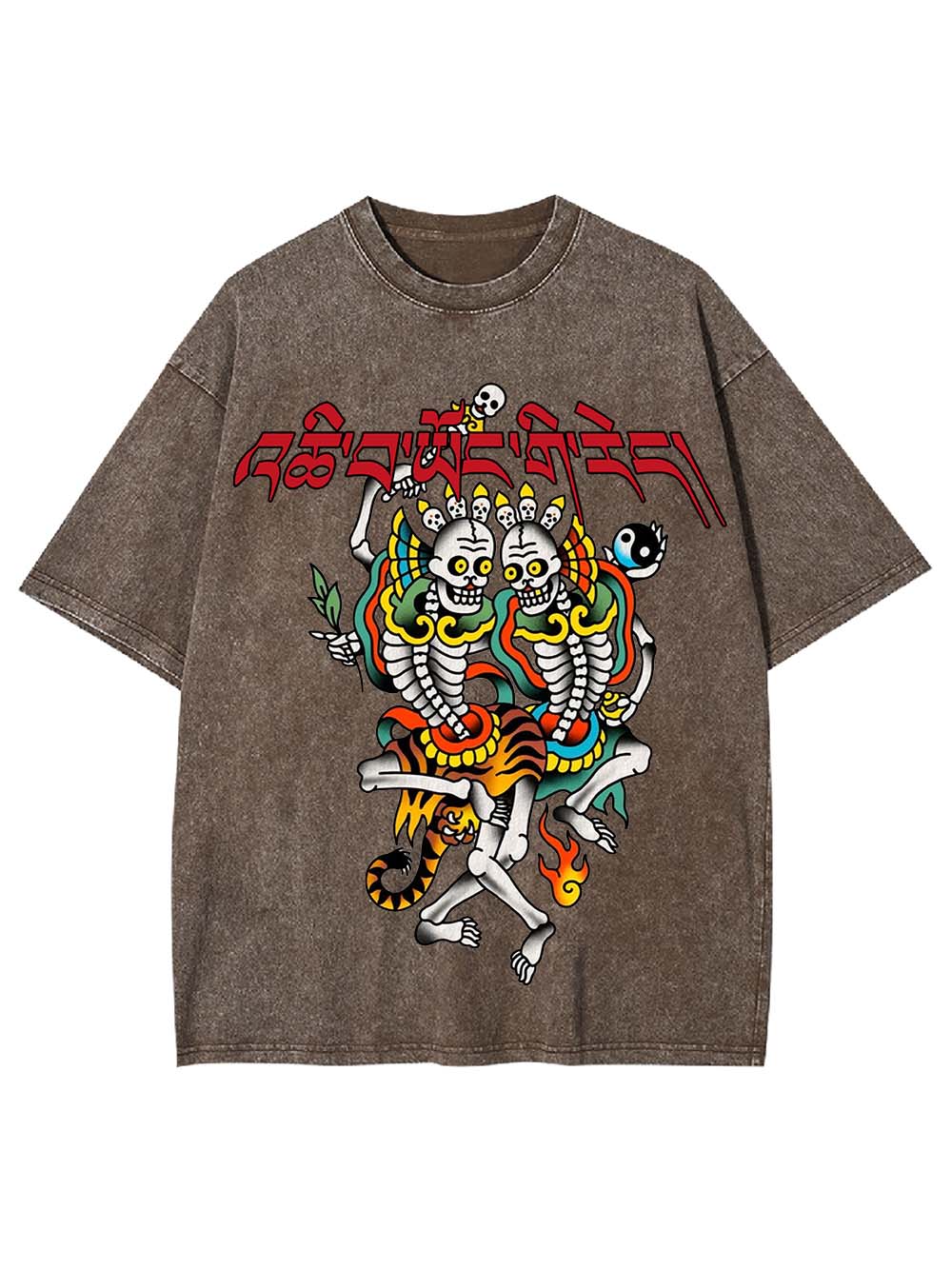 Dancing Skeleton Guardians Washed Tshirt