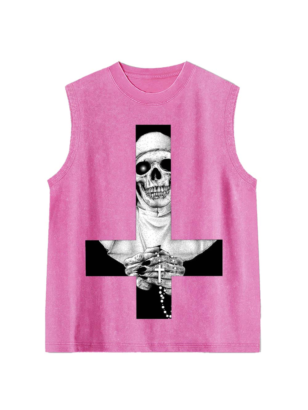 Skeletal Nun Washed Tank Top