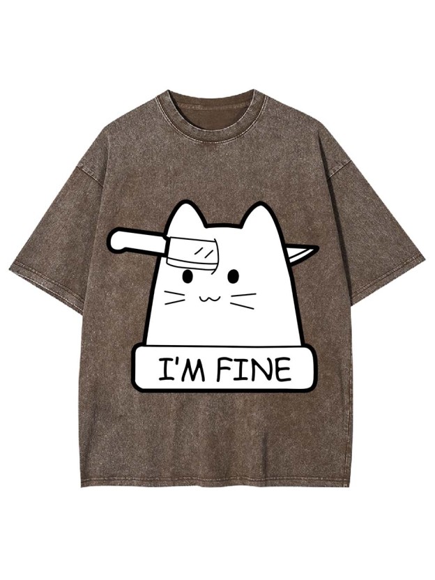 I'm Fine Washed Tshirt