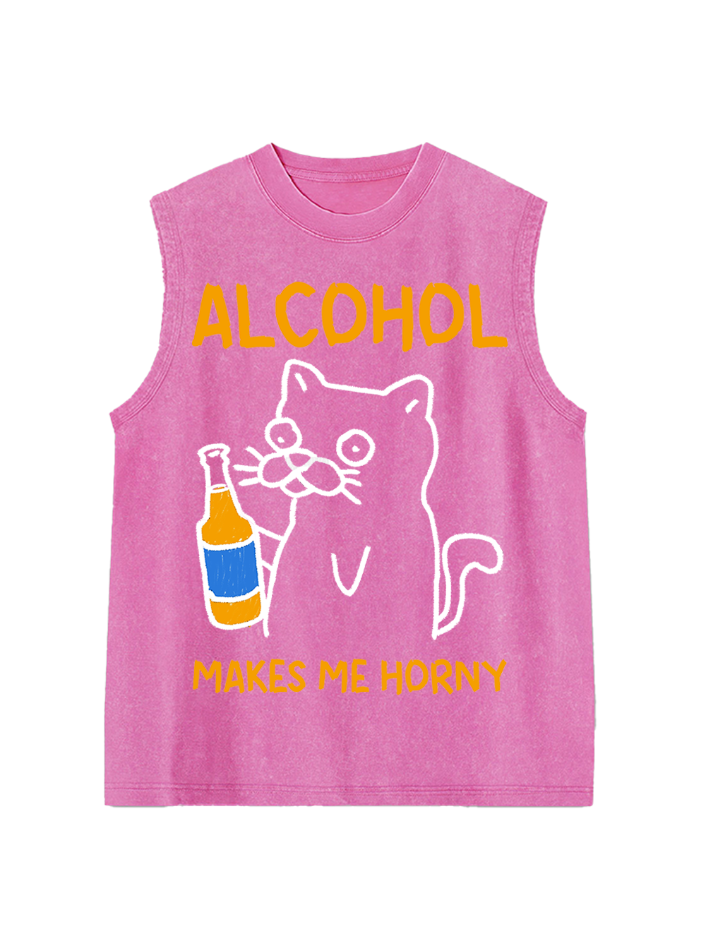 ALCOHOL MAKES ME HORNY WASHED TANK