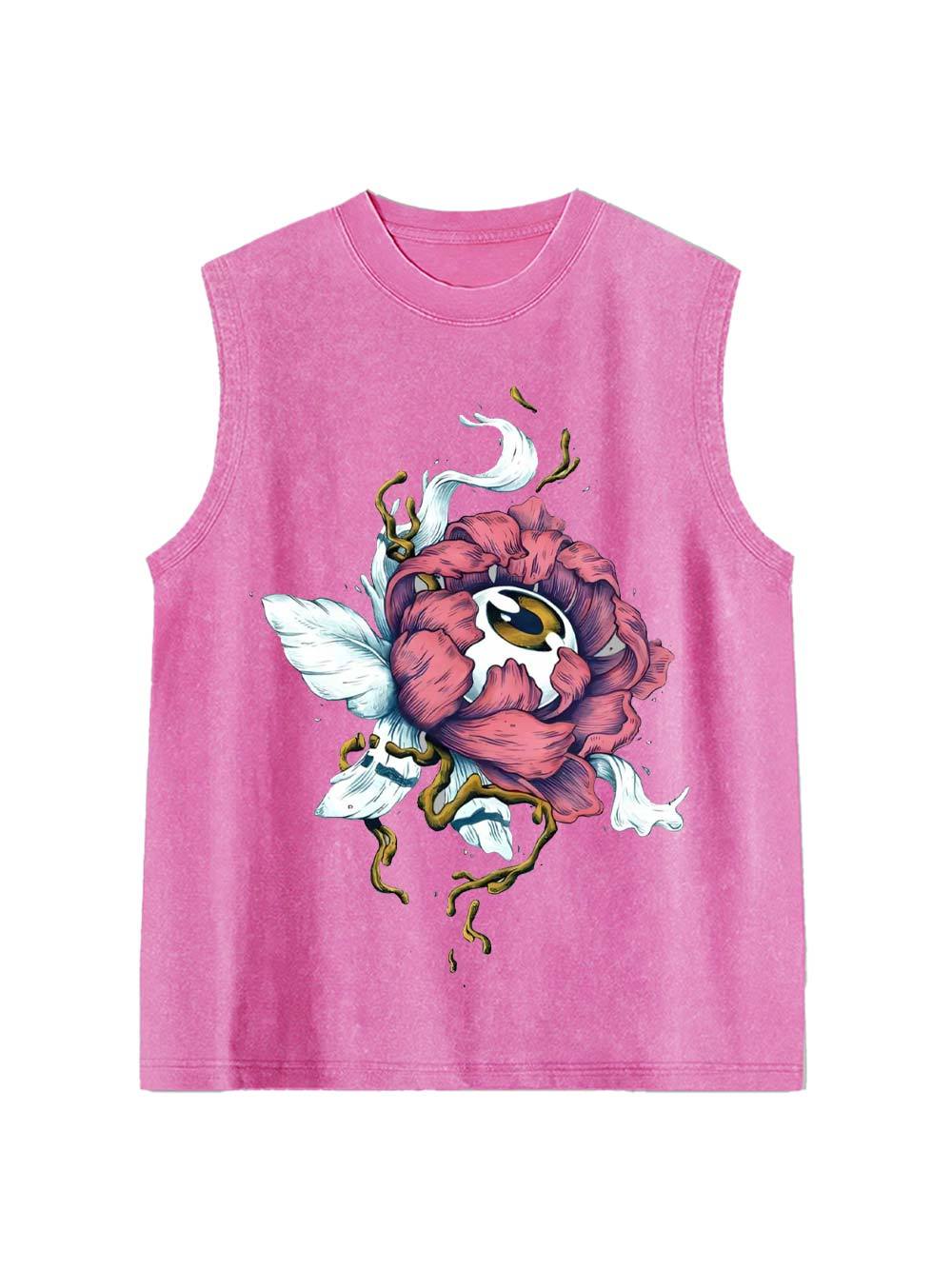 Floral Eye Fusion Washed Tank Top