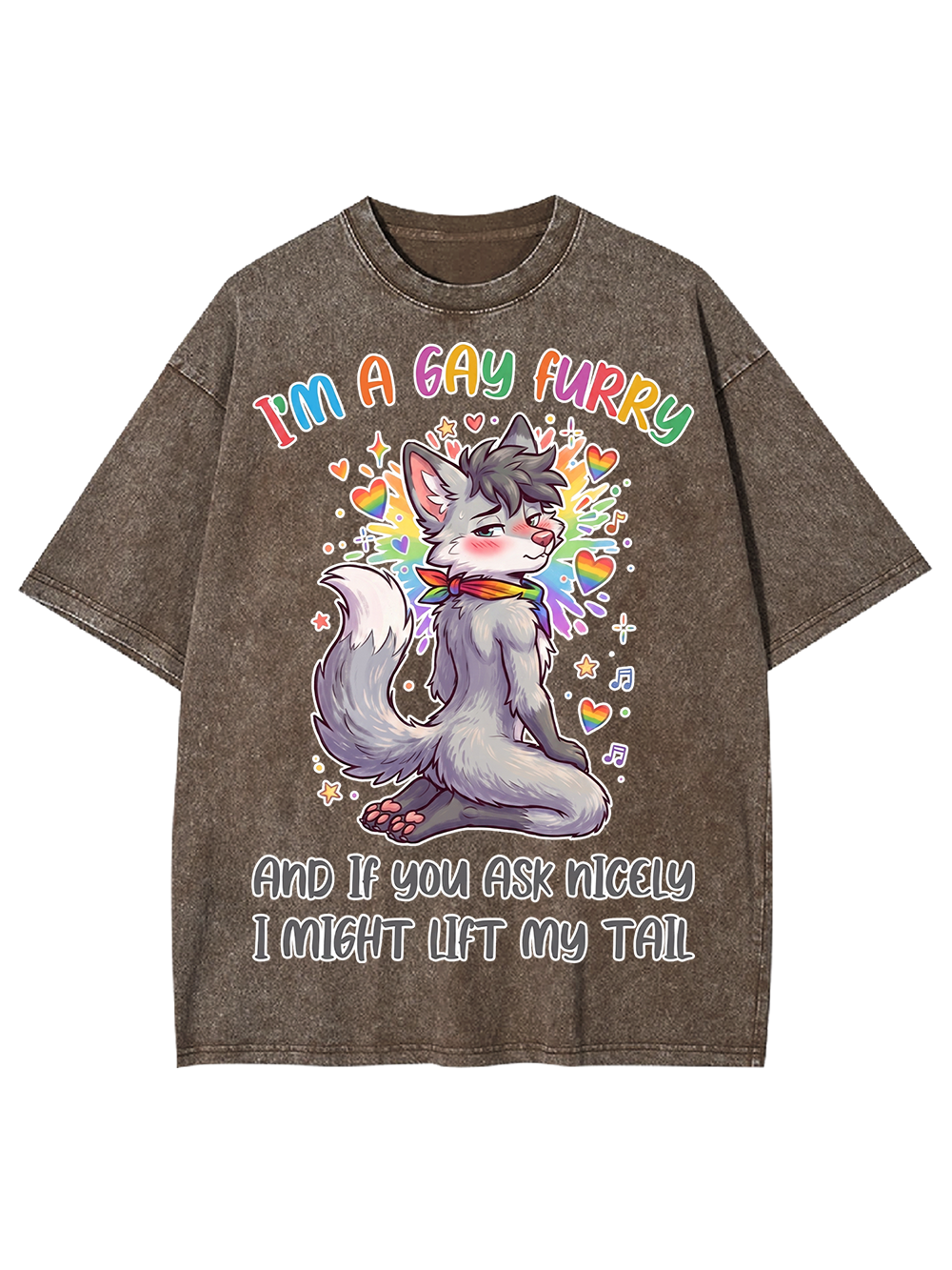 I'M A GAY FURRY AAA WASHED TSHIRT