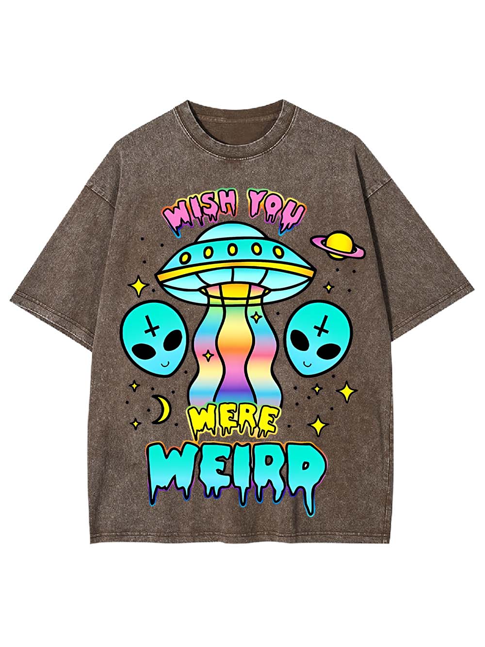 WISH YOU WERE WEIRD WASHED TSHIRT