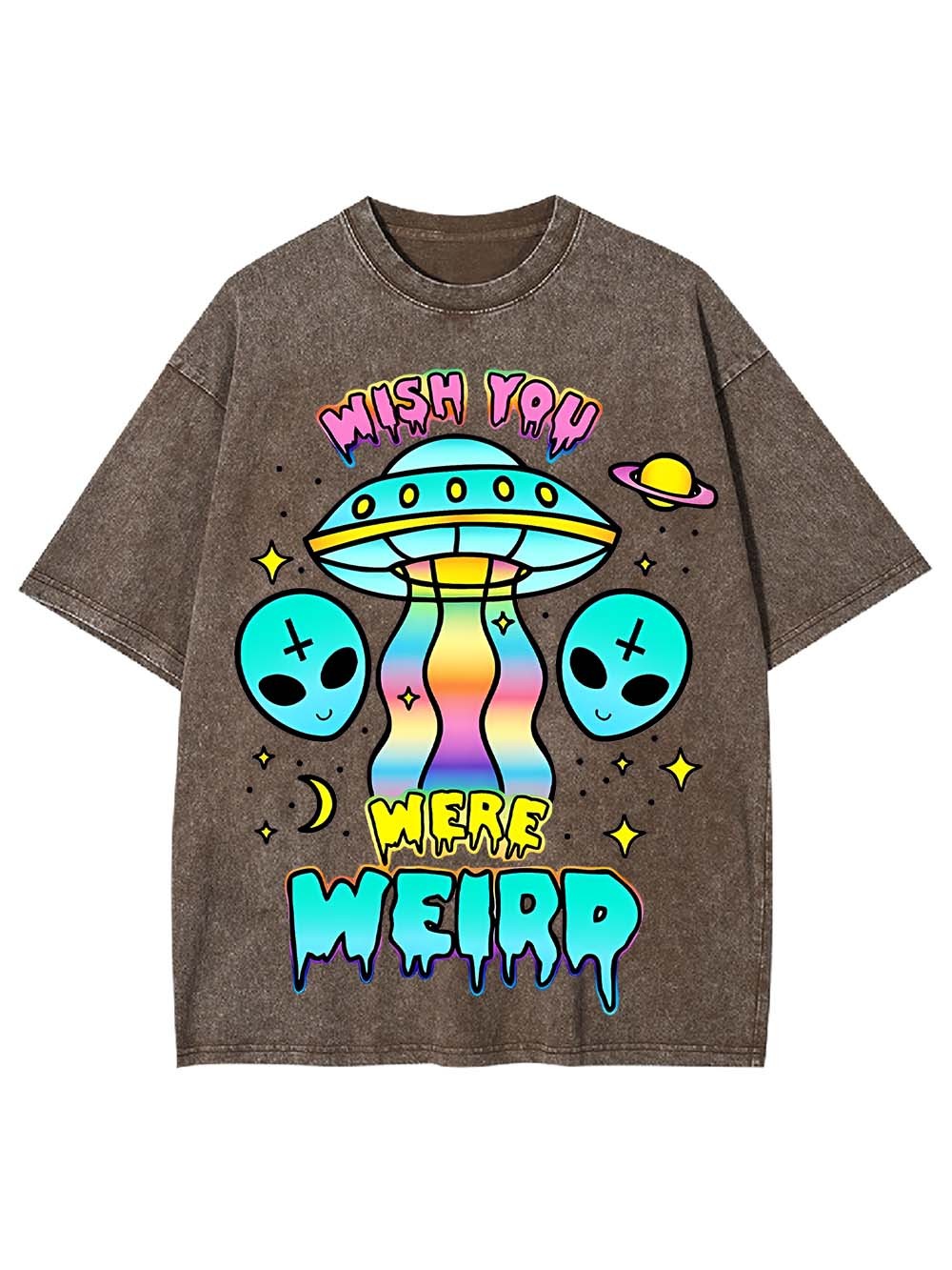 WISH YOU WERE WEIRD WASHED TSHIRT
