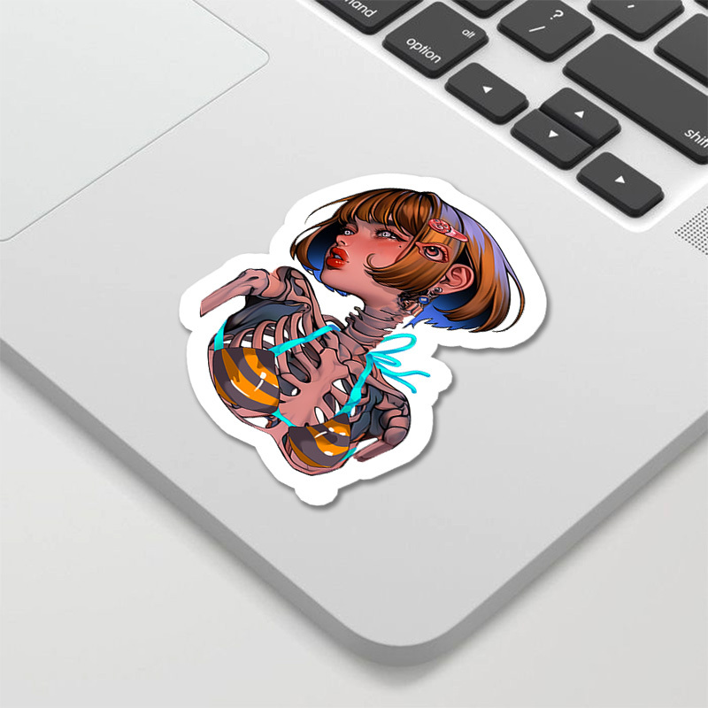 Skeleton in Stripes Sticker