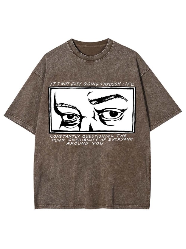 Questioning Punk Credibility Washed Tshirt