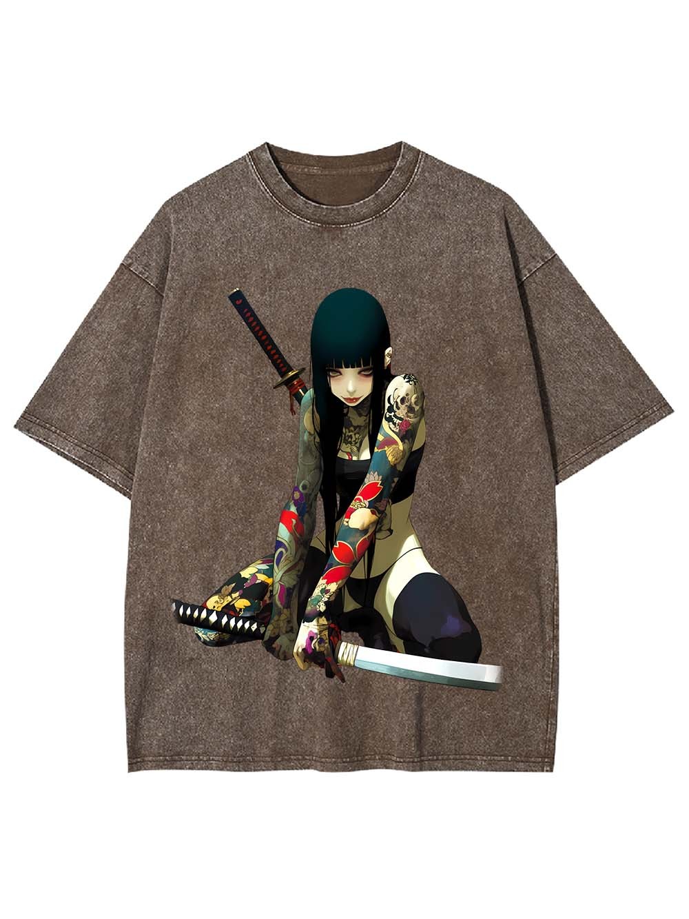 Tattooed Blade Warrior Washed Tshirt